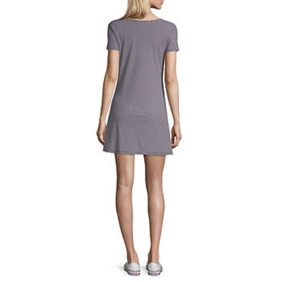 Arizona Short Sleeve Striped T-Shirt Dress - Picture 4 of 4